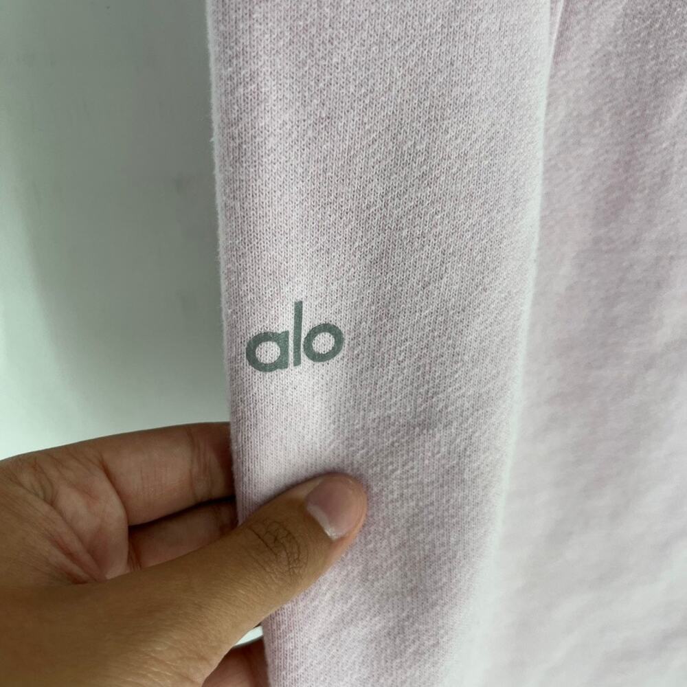 Alo High Waist Offline Straight Leg Sweatpants Pink Medium - Picture 10 of 11